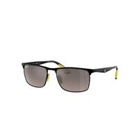 Ray-Ban Sunglasses Unisex Rb3726m Scuderia Ferrari Collection - Black Frame Grey Lenses Polarized 57-18