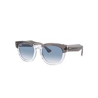 Ray-Ban Sunglasses Unisex Mega Hawkeye - Grey On Transparent Frame Blue Lenses 53-21