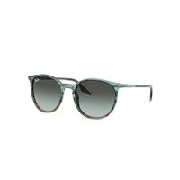 Ray-Ban Sunglasses Unisex Rb2204 - Striped Blue & Green Frame Blue Lenses 51-20