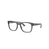 Ray-Ban Eyeglasses Unisex Rb7228 Optics - Opal Dark Grey Frame Clear Lenses Polarized 53-21