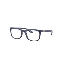 Ray-Ban Eyeglasses Unisex Rb7230 Optics - Sand Blue Frame Clear Lenses Polarized 54-19