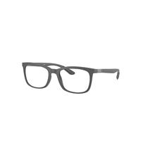 Ray-Ban Eyeglasses Unisex Rb7230 Optics - Sand Grey Frame Clear Lenses Polarized 54-19