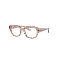 Ray-Ban Eyeglasses Unisex Leonid Optics Bio-based - Transparent Light Brown Frame Clear Lenses Polarized 52-20