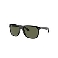Ray-Ban Sunglasses Unisex Boyfriend Two - Black Frame Green Lenses Polarized 60-18