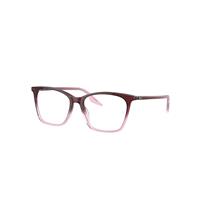 Ray-Ban Eyeglasses Woman Rb5422 Optics - Red & Pink Frame Clear Lenses Polarized 54-16