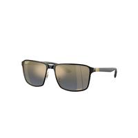 Ray-Ban Sunglasses Unisex Rb3721ch Chromance - Gold Frame Blue Lenses Polarized 59-17