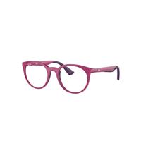 Ray-Ban Eyeglasses Children Rb1628 Optics Kids Bio-based - Fuchsia On Violet Frame Clear Lenses Polarized 46-17