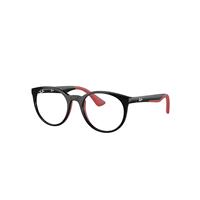 Ray-Ban Eyeglasses Children Rb1628 Optics Kids Bio-based - Black On Red Frame Demo Lens Lenses Polarized 46-17