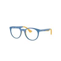 Ray-Ban Eyeglasses Children Rb1628 Optics Kids Bio-based - Light Blue On Yellow Frame Clear Lenses Polarized 48-17