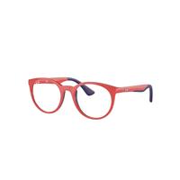 Ray-Ban Eyeglasses Children Rb1628 Optics Kids Bio-based - Red On Blue Frame Demo Lens Lenses Polarized 48-17