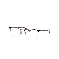 Ray-Ban Eyeglasses Unisex Rb6513 Optics - Sand Dark Violet Frame Clear Lenses Polarized 55-20