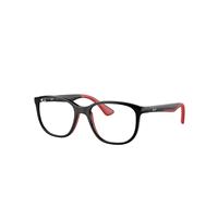 Ray-Ban Eyeglasses Children Rb9078v Optics Kids Bio-based - Black On Red Frame Clear Lenses Polarized 46-16