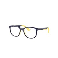 Ray-Ban Eyeglasses Children Rb9078v Optics Kids Bio-based - Dark Blue On Yellow Frame Clear Lenses Polarized 46-16