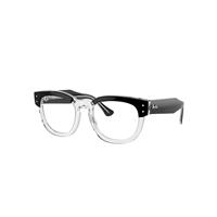 Ray-Ban Eyeglasses Unisex Mega Hawkeye Optics - Black On Transparent Frame Clear Lenses Polarized 48-21