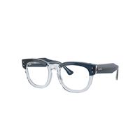 Ray-Ban Eyeglasses Unisex Mega Hawkeye Optics - Blue On Transparent Blue Frame Clear Lenses Polarized 48-21
