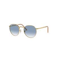 Ray-Ban Sunglasses Unisex New Round - Arista Gold Frame Blue Lenses 50-21