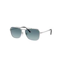 Ray-Ban Sunglasses Unisex New Caravan - Silver Frame Blue Lenses 55-15