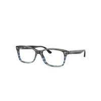 Ray-Ban Eyeglasses Unisex Rb5428 Optics - Striped Grey Frame Demo Lens Lenses Polarized 53-17