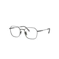 Ray-Ban Eyeglasses Unisex Jim Titanium Optics - Gunmetal Frame Clear Lenses Polarized 53-20