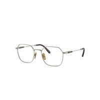 Ray-Ban Eyeglasses Unisex Jim Titanium Optics - Arista Gold Frame Clear Lenses Polarized 53-20