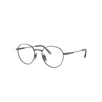 Ray-Ban Eyeglasses Unisex David Titanium Optics - Gunmetal Frame Clear Lenses Polarized 51-20