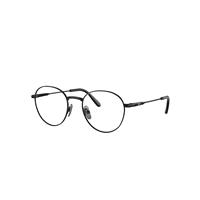 Ray-Ban Eyeglasses Unisex David Titanium Optics - Black Frame Clear Lenses Polarized 51-20