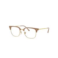 Ray-Ban Eyeglasses Unisex New Clubmaster Optics - Gold Frame Demo Lens Lenses Polarized 51-20