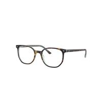 Ray-Ban Eyeglasses Unisex Elliot Optics - Havana On Transparent Green Frame Demo Lens Lenses Polarized 52-19