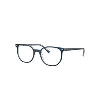 Ray-Ban Eyeglasses Unisex Elliot Optics - Blue On Transparent Blue Frame Demo Lens Lenses Polarized 52-19