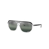 Ray-Ban Sunglasses Unisex Bill One - Black On Transparent Frame Silver Lenses Polarized 60-16