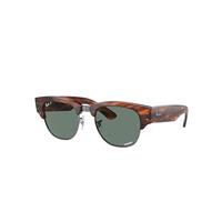 Ray-Ban Sunglasses Unisex Mega Clubmaster Holiday Limited - Havana Light Brown On Gunmetal Frame Green Lenses Polarized 50-21