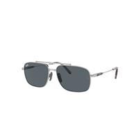 Ray-Ban Sunglasses Unisex Michael Titanium - Silver Frame Blue Lenses 59-15