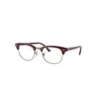 Ray-Ban Eyeglasses Unisex Clubmaster Optics - Bordeaux Frame Clear Lenses Polarized 49-21