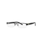 Ray-Ban Eyeglasses Unisex Rb6182 - Black Frame Clear Lenses 53-17
