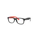 Ray-Ban Eyeglasses Unisex New Wayfarer Optics - Black On Red Frame Clear Lenses 52-18