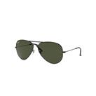 Ray-Ban Sunglasses Unisex Aviator Large Metal II - Black Frame Green Lenses 62-14