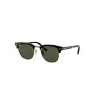 Ray-Ban Sunglasses Unisex Clubmaster Folding - Black Frame Green Lenses 51-21