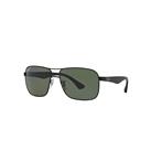 Ray-Ban Sunglasses Man Rb3516 - Black Frame Green Lenses Polarized 59-15