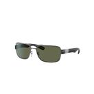 Ray-Ban Sunglasses Man Rb3522 - Gunmetal Frame Green Lenses Polarized 64-17