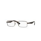 Ray-Ban Eyeglasses Man Rb6332 - Brown Frame Clear Lenses Polarized 55-18