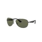 Ray-Ban Sunglasses Man Rb3526 - Gunmetal Frame Green Lenses Polarized 63-14
