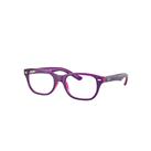 Ray-Ban Eyeglasses Children Rb1555 Optics Kids - Violet On Fuxia Fluo Frame Clear Lenses Polarized 4