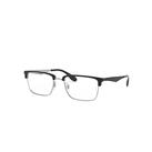 Ray-Ban Eyeglasses Unisex Rb6397 Optics - Black Frame Clear Lenses Polarized 54-19