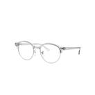 Ray-Ban Eyeglasses Unisex Clubround Optics - Transparent Frame Clear Lenses 49-19