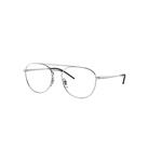 Ray-Ban Eyeglasses Unisex Rb6414 Optics - Silver Frame Clear Lenses 55-18