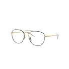 Ray-Ban Eyeglasses Unisex Rb6414 Optics - Gold Frame Clear Lenses 53-18