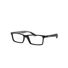 Ray-Ban Eyeglasses Unisex Rb8901 Optics - Black Frame Clear Lenses Polarized 55-17
