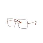 Ray-Ban Eyeglasses Woman Square 1971 Optics - Copper Frame Clear Lenses 54-19