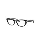 Ray-Ban Eyeglasses Woman Nina Optics - Black Frame Clear Lenses 54-18