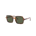 Ray-Ban Sunglasses Woman Square II - Striped Havana Frame Green Lenses 53-20